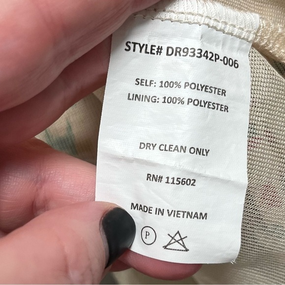 Lush Cream Patterned Dress - Picture 5 of 6